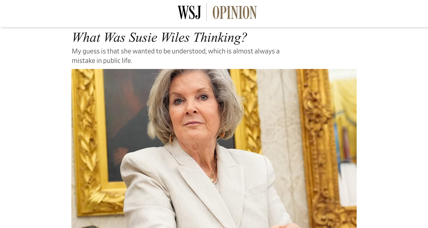 What Was Susie Wiles Thinking?